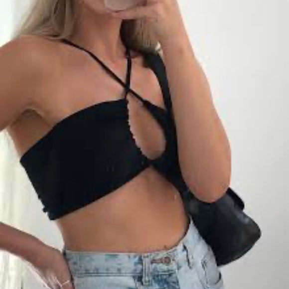 Princess Polly Tali Top Black Size US 2 EUR 4 - Picture 7 of 10